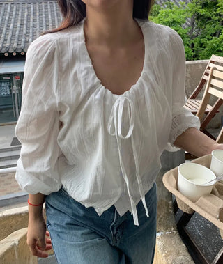 Himo Lovely String Ribbon Blouse