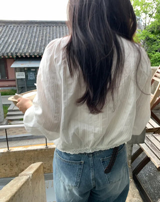 Himo Lovely String Ribbon Blouse