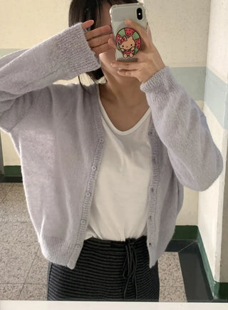 Soft Perfect Fit V-Neck Short Cardigan