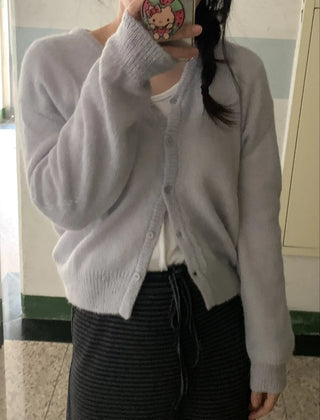 Soft Perfect Fit V-Neck Short Cardigan