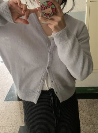 Soft Perfect Fit V-Neck Short Cardigan