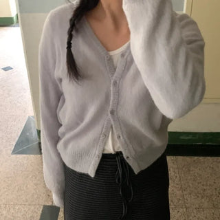 Soft Perfect Fit V-Neck Short Cardigan
