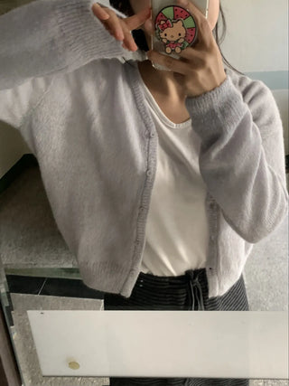 Soft Perfect Fit V-Neck Short Cardigan