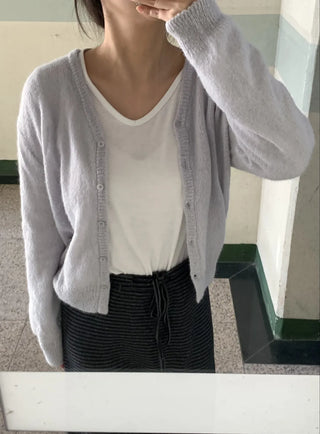 Soft Perfect Fit V-Neck Short Cardigan