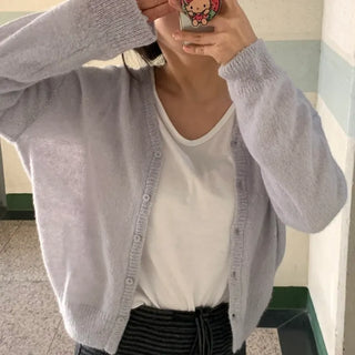 Soft Perfect Fit V-Neck Short Cardigan