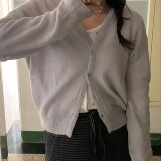 Soft Perfect Fit V-Neck Short Cardigan