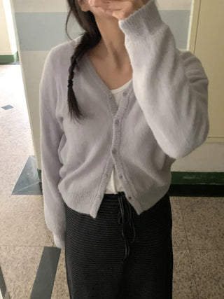 Soft Perfect Fit V-Neck Short Cardigan