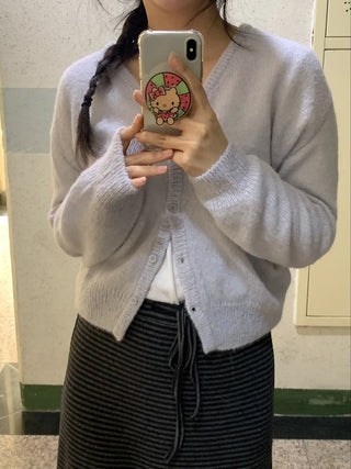 Soft Perfect Fit V-Neck Short Cardigan