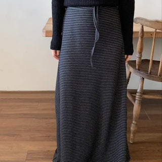 Ribbed Knit Mermaid Long Skirt