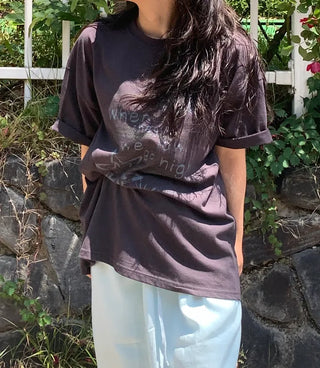 Baru Lettering Print Boxy Fit Short Sleeve T-shirt