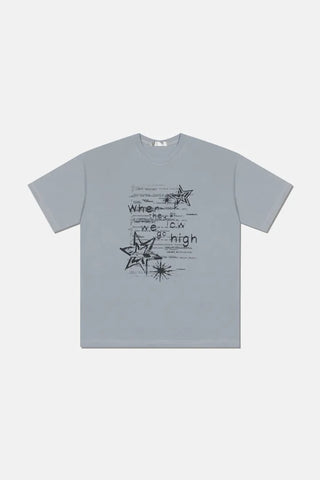 Baru Lettering Print Boxy Fit Short Sleeve T-shirt