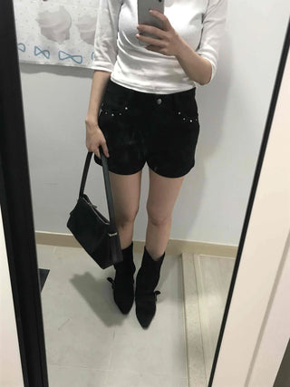 Studded Minimal Slim Fit Shorts