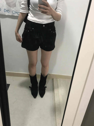 Studded Minimal Slim Fit Shorts