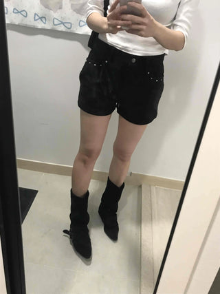 Studded Minimal Slim Fit Shorts