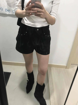 Studded Minimal Slim Fit Shorts