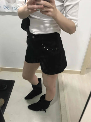 Studded Minimal Slim Fit Shorts