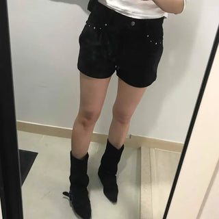 Studded Minimal Slim Fit Shorts
