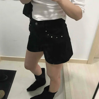 Studded Minimal Slim Fit Shorts