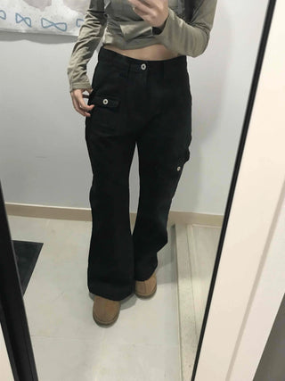 Simple Minimal Slim Bootcut Long Pants