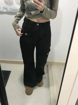 Simple Minimal Slim Bootcut Long Pants