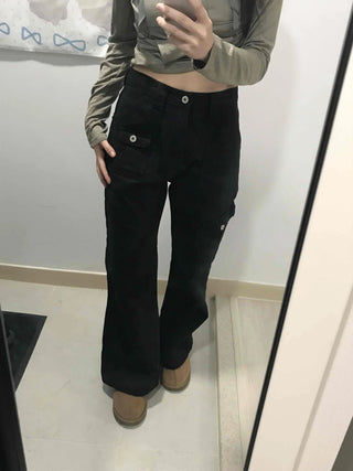 Simple Minimal Slim Bootcut Long Pants