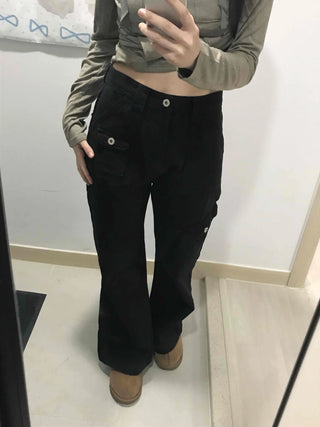 Simple Minimal Slim Bootcut Long Pants