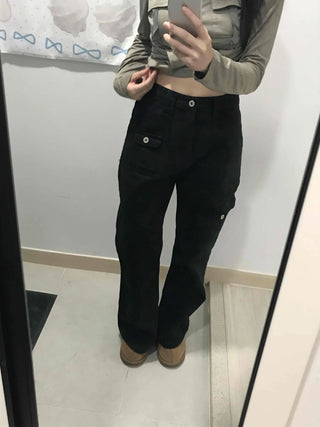 Simple Minimal Slim Bootcut Long Pants