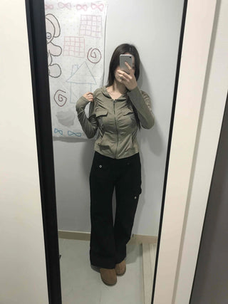 Simple Minimal Slim Bootcut Long Pants