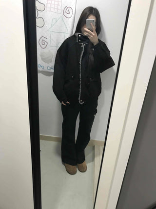 Simple Minimal Slim Bootcut Long Pants