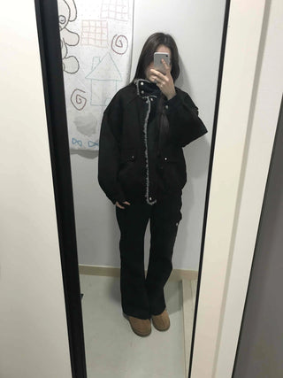 Simple Minimal Slim Bootcut Long Pants
