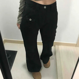 Simple Minimal Slim Bootcut Long Pants