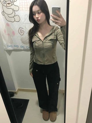 Simple Minimal Slim Bootcut Long Pants