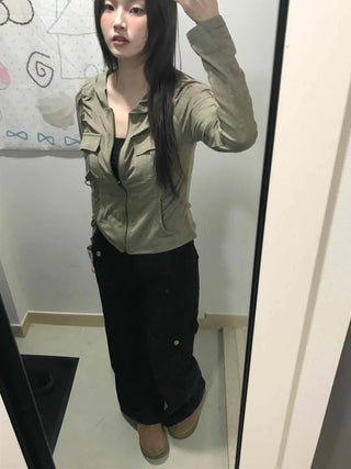 Simple Minimal Slim Bootcut Long Pants