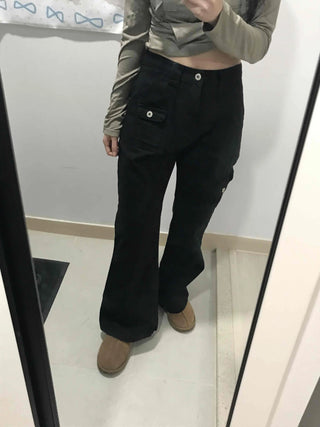 Simple Minimal Slim Bootcut Long Pants