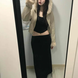 Slim Bodyfit High-Waisted Knit Mermaid Long Skirt