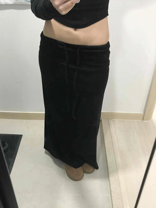 Slim Bodyfit High-Waisted Knit Mermaid Long Skirt