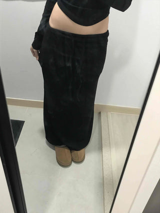Slim Bodyfit High-Waisted Knit Mermaid Long Skirt