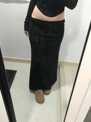 Slim Bodyfit High-Waisted Knit Mermaid Long Skirt