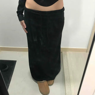 Slim Bodyfit High-Waisted Knit Mermaid Long Skirt