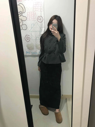 Slim Bodyfit High-Waisted Knit Mermaid Long Skirt