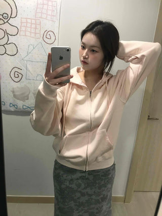 Slim Daily Simple Cardigan Crop Zip-up