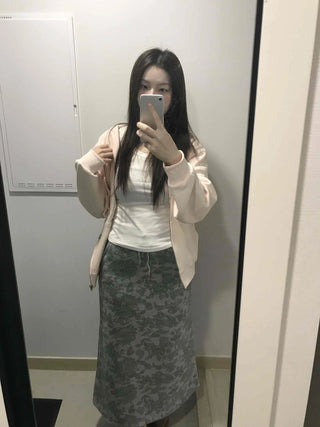 Slim Daily Simple Cardigan Crop Zip-up