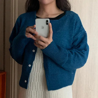 Heru Round Neck Knit Cardigan