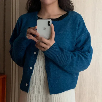 Heru Round Neck Knit Cardigan