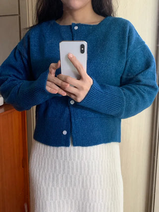 Heru Round Neck Knit Cardigan