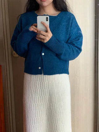 Heru Round Neck Knit Cardigan