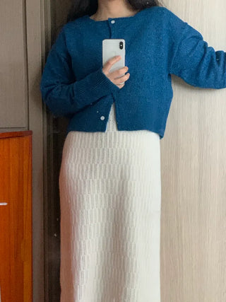 Heru Round Neck Knit Cardigan