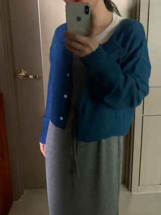 Heru Round Neck Knit Cardigan