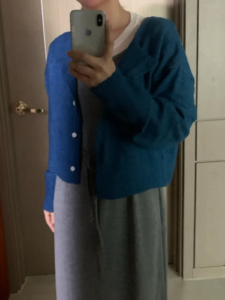 Heru Round Neck Knit Cardigan