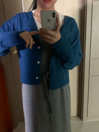 Heru Round Neck Knit Cardigan